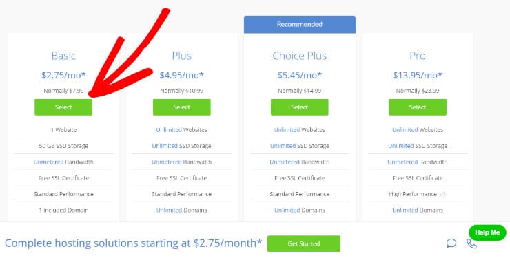 Bluehost Pricing